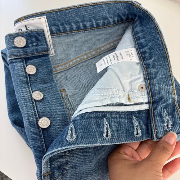 Frank & Eileen Monaghan Mom Jean Size 27 High Rise 1997 Wash Distressed Knee - Picture 13 of 13